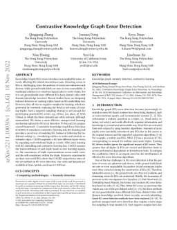 Contrastive Knowledge Graph Error Detection