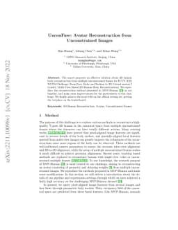 UnconFuse: Avatar Reconstruction from Unconstrained Images