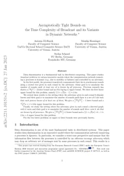 Asymptotically Tight Bounds on the Time Complexity of Broadcast and its
  Variants in Dynamic Networks
