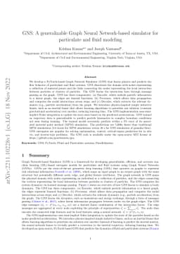 GNS: A generalizable Graph Neural Network-based simulator for
  particulate and fluid modeling