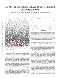 EGRC-Net: Embedding-induced Graph Refinement Clustering Network
