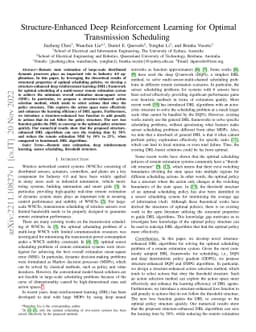 Structure-Enhanced Deep Reinforcement Learning for Optimal Transmission
  Scheduling