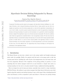 Algorithmic Decision-Making Safeguarded by Human Knowledge