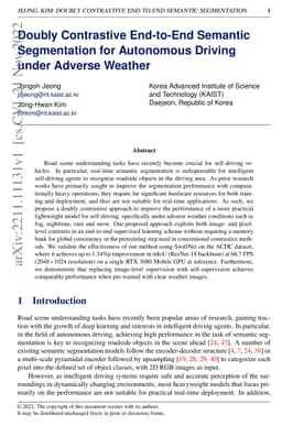 Doubly Contrastive End-to-End Semantic Segmentation for Autonomous
  Driving under Adverse Weather