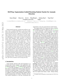 DeSTSeg: Segmentation Guided Denoising Student-Teacher for Anomaly
  Detection