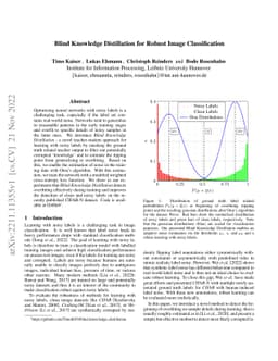 Blind Knowledge Distillation for Robust Image Classification