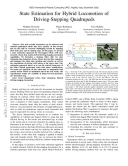 State Estimation for Hybrid Locomotion of Driving-Stepping Quadrupeds