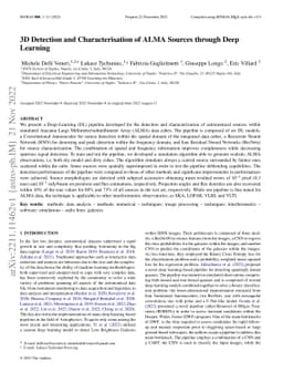 3D Detection and Characterisation of ALMA Sources through Deep Learning