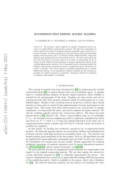 Multiresolution kernel matrix algebra