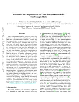 Multimodal Data Augmentation for Visual-Infrared Person ReID with
  Corrupted Data