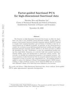 Factor-guided functional PCA for high-dimensional functional data