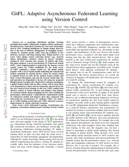GitFL: Adaptive Asynchronous Federated Learning using Version Control