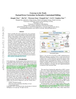 Converge to the Truth: Factual Error Correction via Iterative
  Constrained Editing