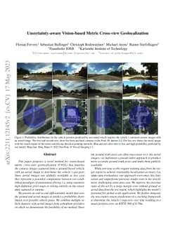 Uncertainty-aware Vision-based Metric Cross-view Geolocalization