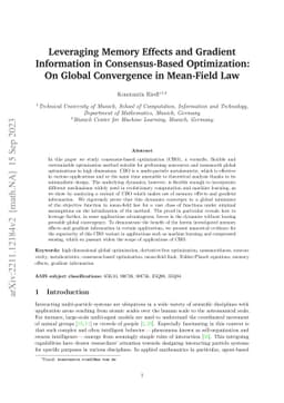 Leveraging Memory Effects and Gradient Information in Consensus-Based
  Optimization: On Global Convergence in Mean-Field Law