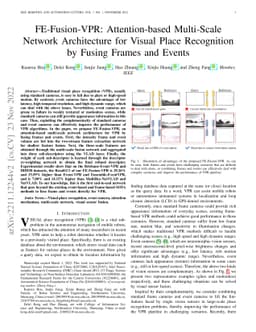FE-Fusion-VPR: Attention-based Multi-Scale Network Architecture for
  Visual Place Recognition by Fusing Frames and Events