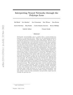 Interpreting Neural Networks through the Polytope Lens