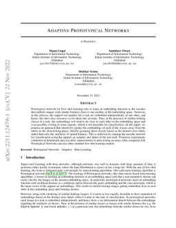 Adaptive Prototypical Networks