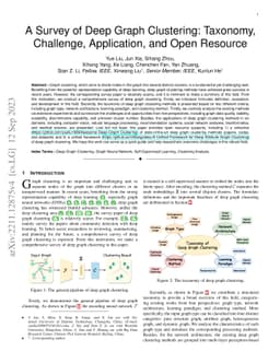 A Survey of Deep Graph Clustering: Taxonomy, Challenge, Application, and
  Open Resource