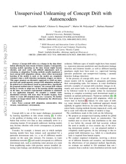 Unsupervised Unlearning of Concept Drift with Autoencoders