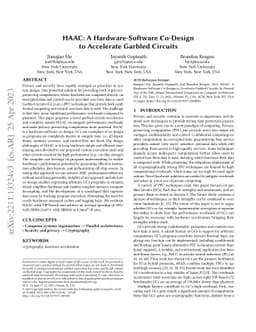 HAAC: A Hardware-Software Co-Design to Accelerate Garbled Circuits