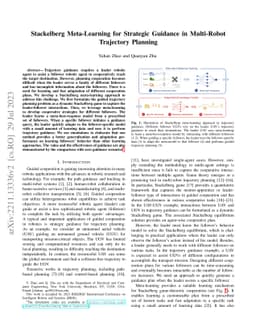 Stackelberg Meta-Learning for Strategic Guidance in Multi-Robot
  Trajectory Planning