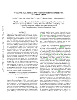 Iterative Data Refinement for Self-Supervised MR Image Reconstruction