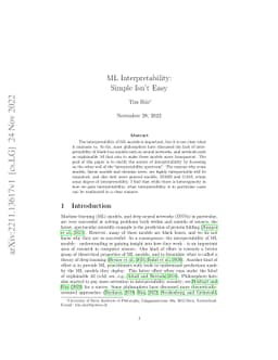 ML Interpretability: Simple Isn't Easy