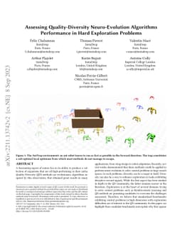 Assessing Quality-Diversity Neuro-Evolution Algorithms Performance in
  Hard Exploration Problems