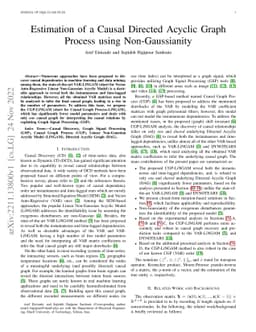 Estimation of a Causal Directed Acyclic Graph Process using
  Non-Gaussianity