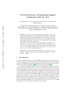 Theoretical Study of Optimizing Rugged Landscapes with the cGA