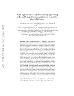 Joint segmentation and discontinuity-preserving deformable registration:
  Application to cardiac cine-MR images