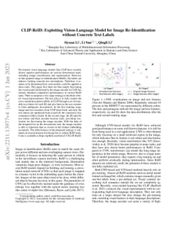 CLIP-ReID: Exploiting Vision-Language Model for Image Re-Identification
  without Concrete Text Labels