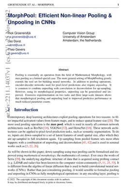 MorphPool: Efficient Non-linear Pooling & Unpooling in CNNs