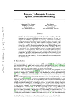 Boundary Adversarial Examples Against Adversarial Overfitting