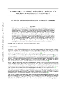AICOM-MP: an AI-based Monkeypox Detector for Resource-Constrained
  Environments