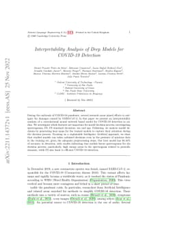 Interpretability Analysis of Deep Models for COVID-19 Detection