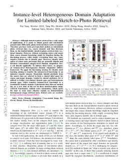Instance-level Heterogeneous Domain Adaptation for Limited-labeled
  Sketch-to-Photo Retrieval