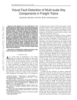 Visual Fault Detection of Multi-scale Key Components in Freight Trains