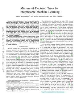 Mixture of Decision Trees for Interpretable Machine Learning