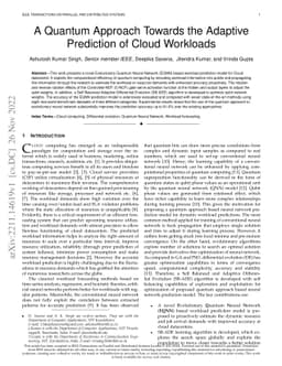A Quantum Approach Towards the Adaptive Prediction of Cloud Workloads