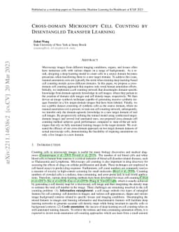 Cross-domain Microscopy Cell Counting by Disentangled Transfer Learning