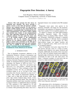 Fingerprint Pore Detection: A Survey