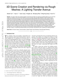 3D Scene Creation and Rendering via Rough Meshes: A Lighting Transfer
  Avenue