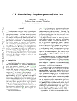CLID: Controlled-Length Image Descriptions with Limited Data