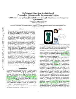 RecXplainer: Amortized Attribute-based Personalized Explanations for
  Recommender Systems