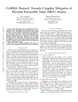 CoMMA Protocol: Towards Complete Mitigation of Maximal Extractable Value
  (MEV) Attacks