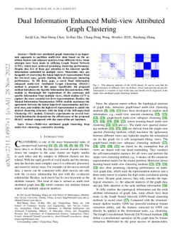 Dual Information Enhanced Multi-view Attributed Graph Clustering