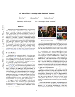 Mix and Localize: Localizing Sound Sources in Mixtures