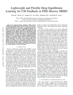 Lightweight and Flexible Deep Equilibrium Learning for CSI Feedback in
  FDD Massive MIMO